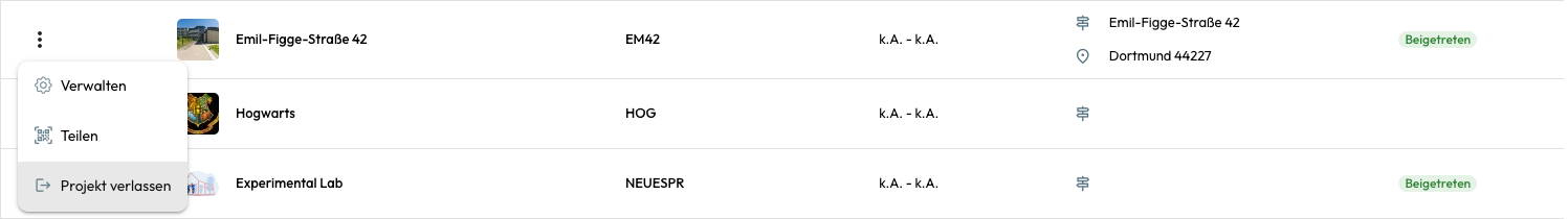 Company View Projects