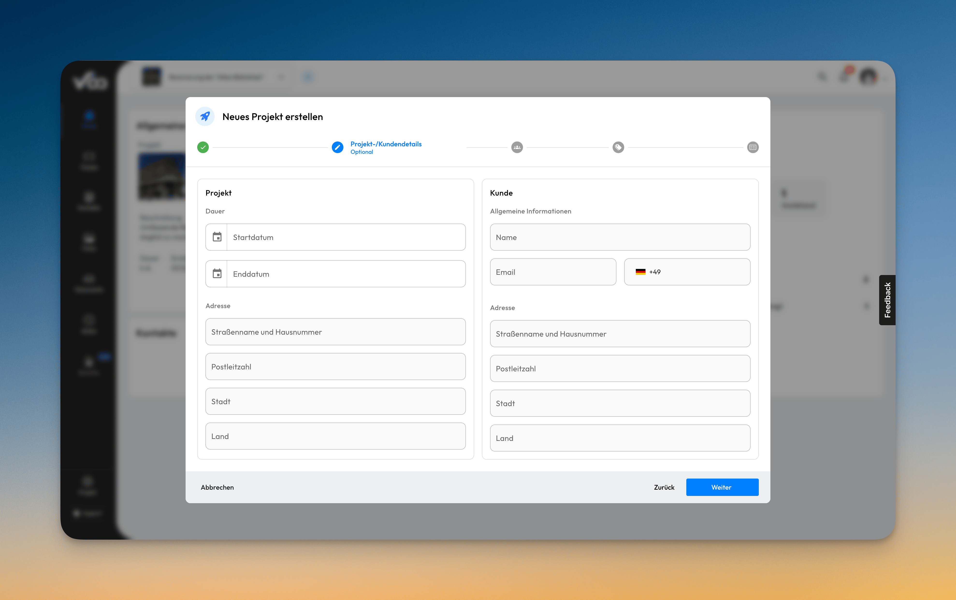 Project Customer Fields