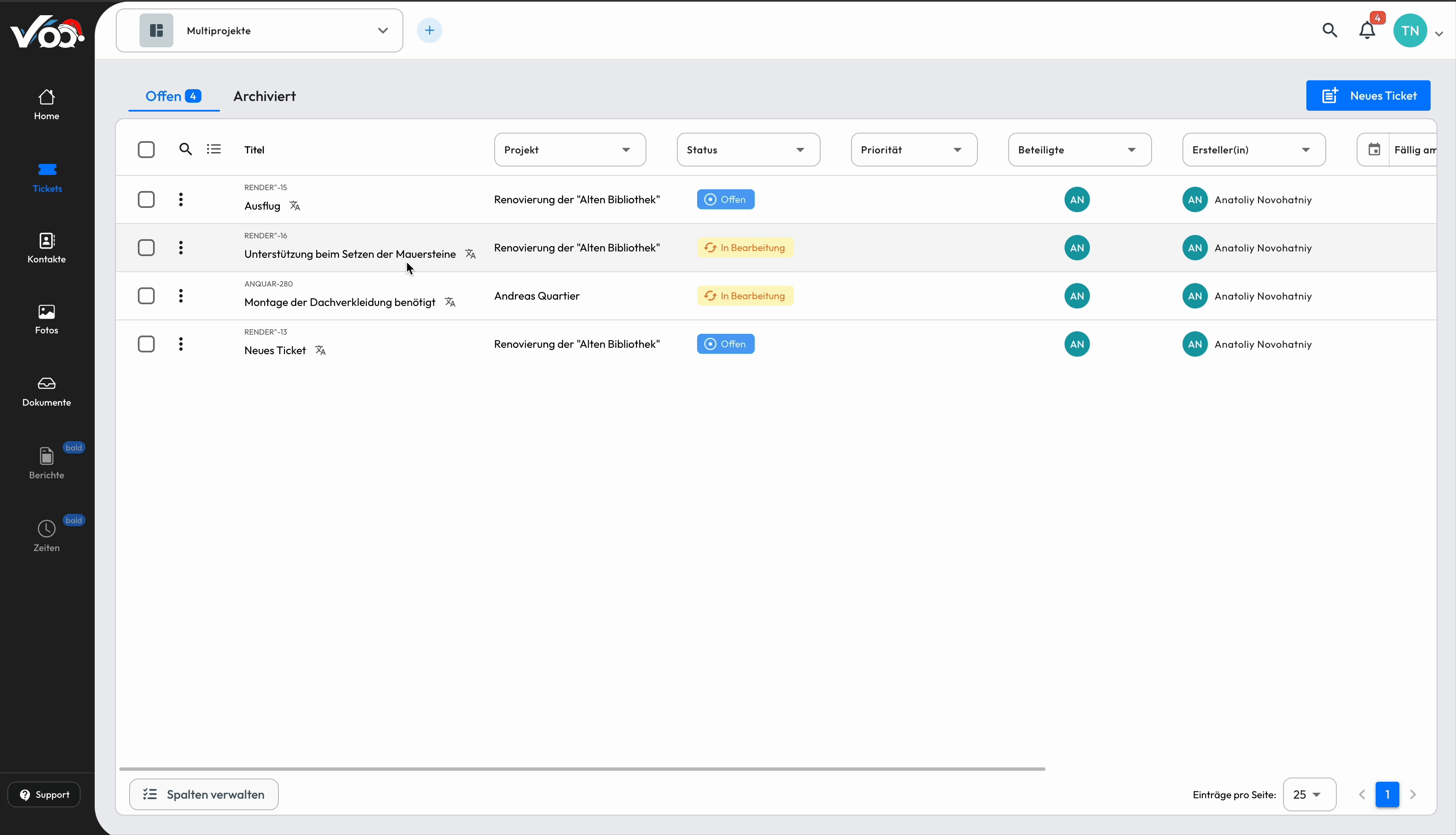 Export Multiprojects