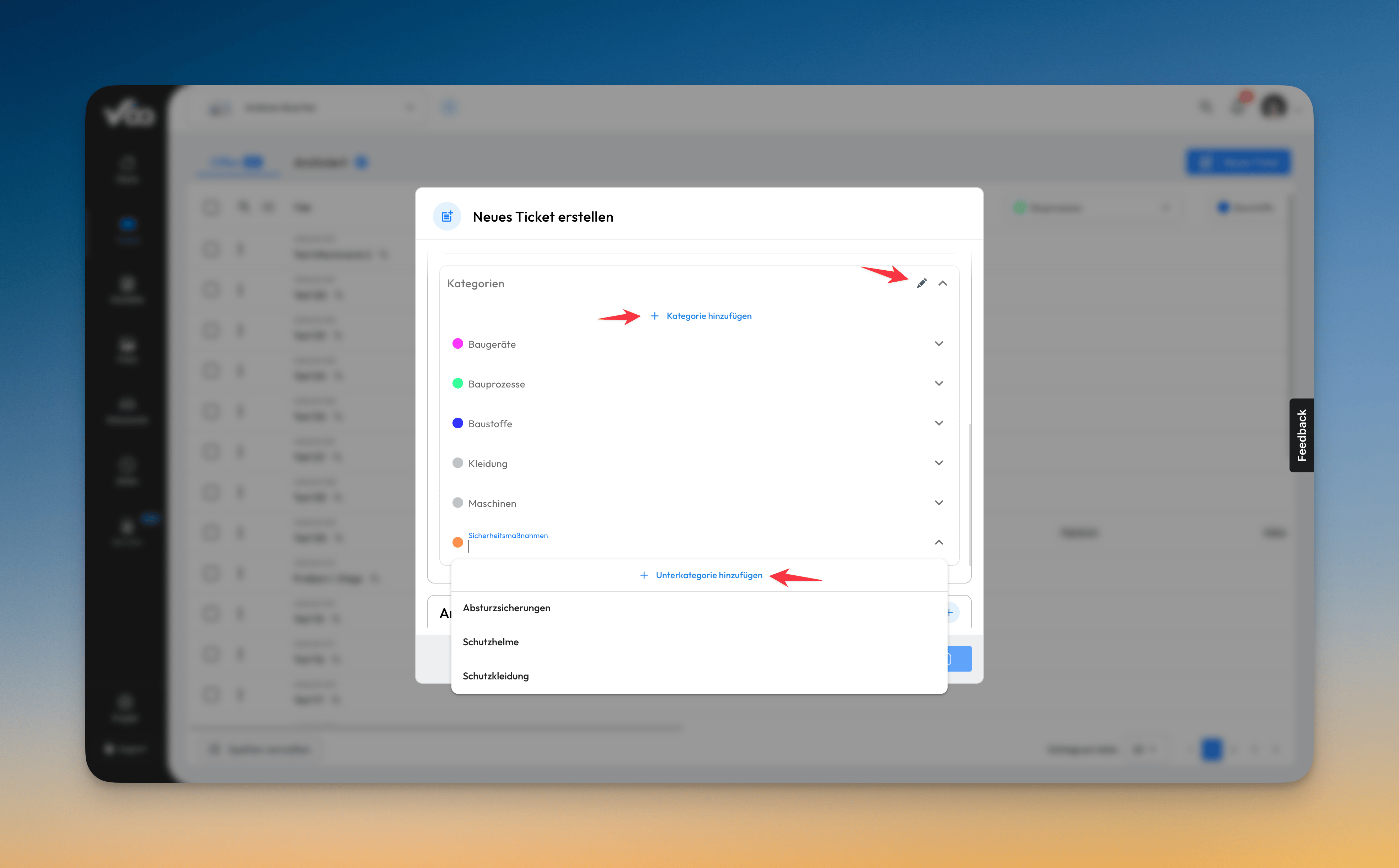 Quick Access Buttons for Categories